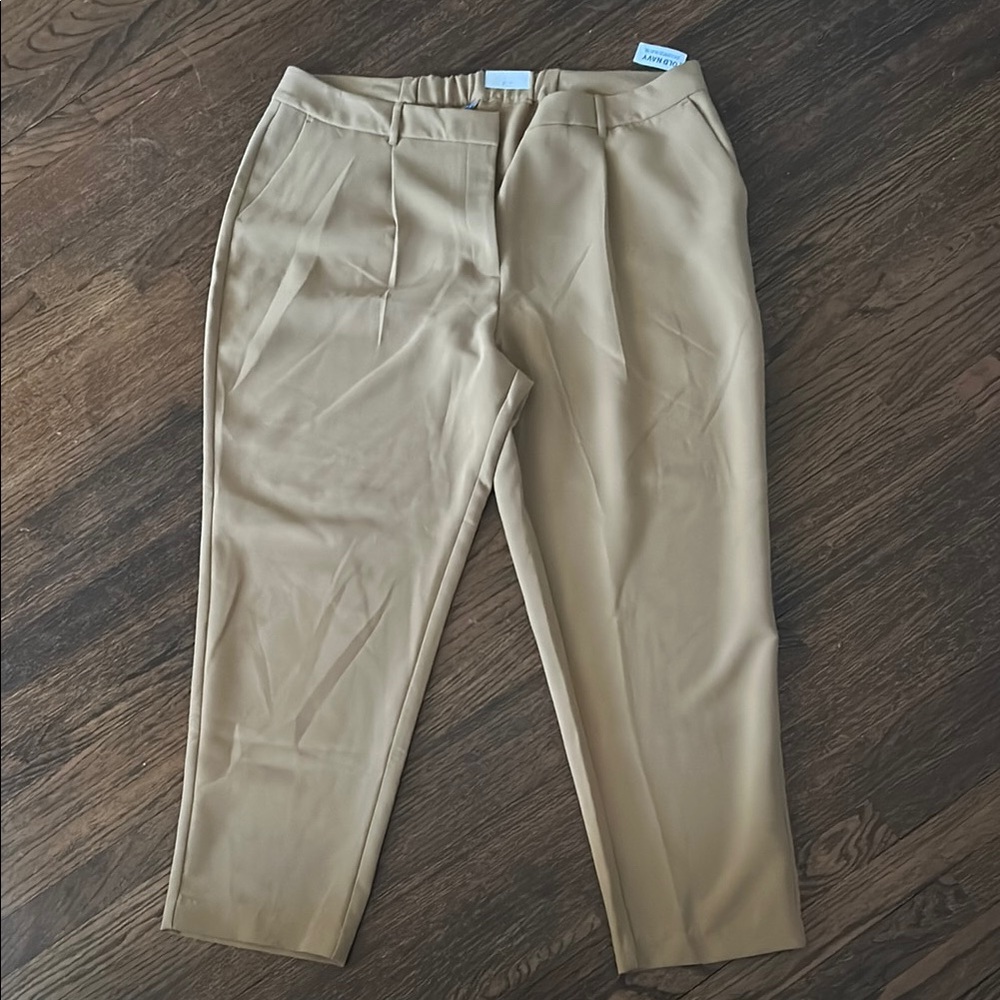 Old Navy Tan Trousers Classic Straight-Leg Design